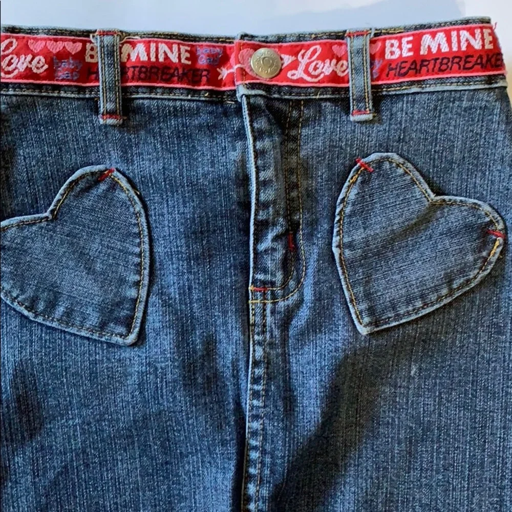 Gap Heart denim blue Jean skirt toddler girls 4 years